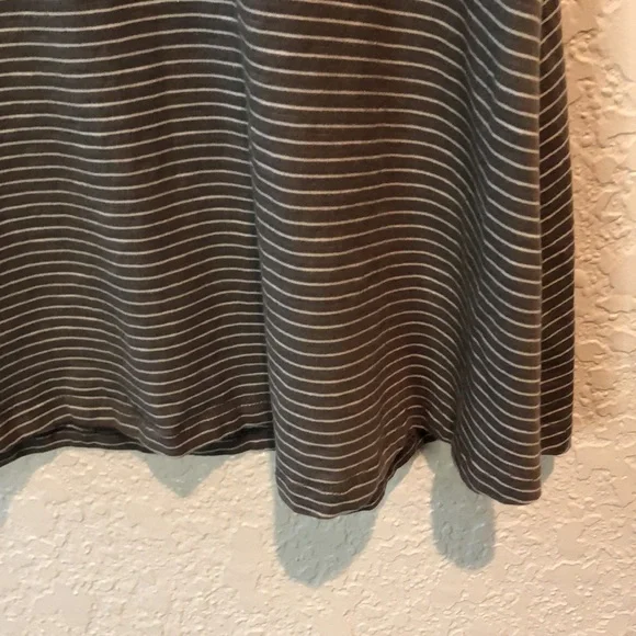 Toad & Co Chaka Skirt in Grey White Stripe Organic Cotton Tencel Size XS - Picture 4 of 9